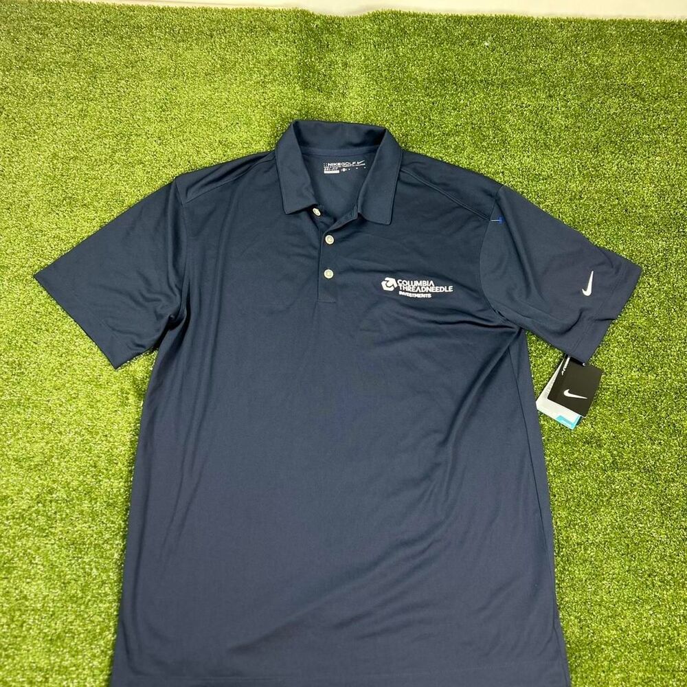 Nike Men's Navy and Blue Polo-shirts